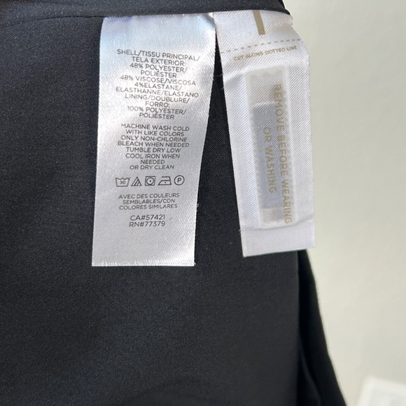 Ann Taylor size 14 square neck sheath dress black knee length career wear - Picture 7 of 10